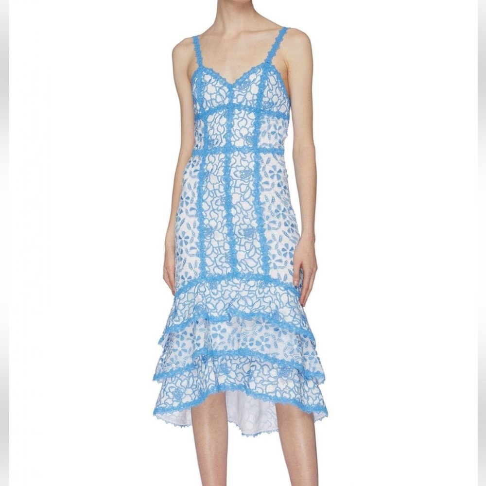 Alice + Olivia Sweetheart Lace Midi Dress size 4 worn once at engagement party